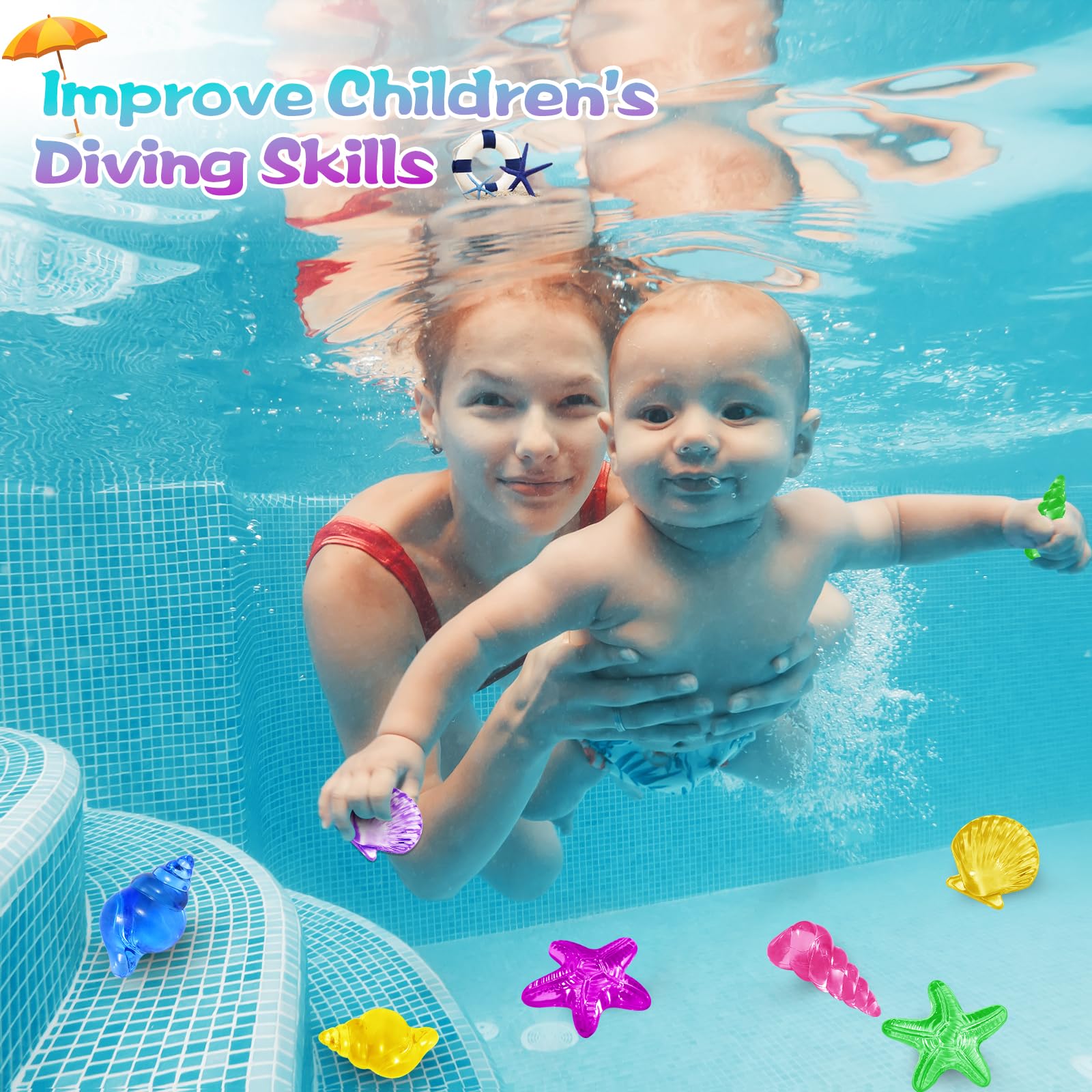 Duchong diving gems conch seashell shapes attract kids.