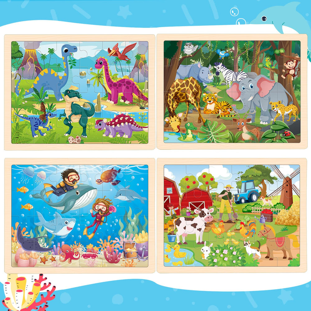 Duchong farm animals puzzle pieces promoting matching and fine motor skills