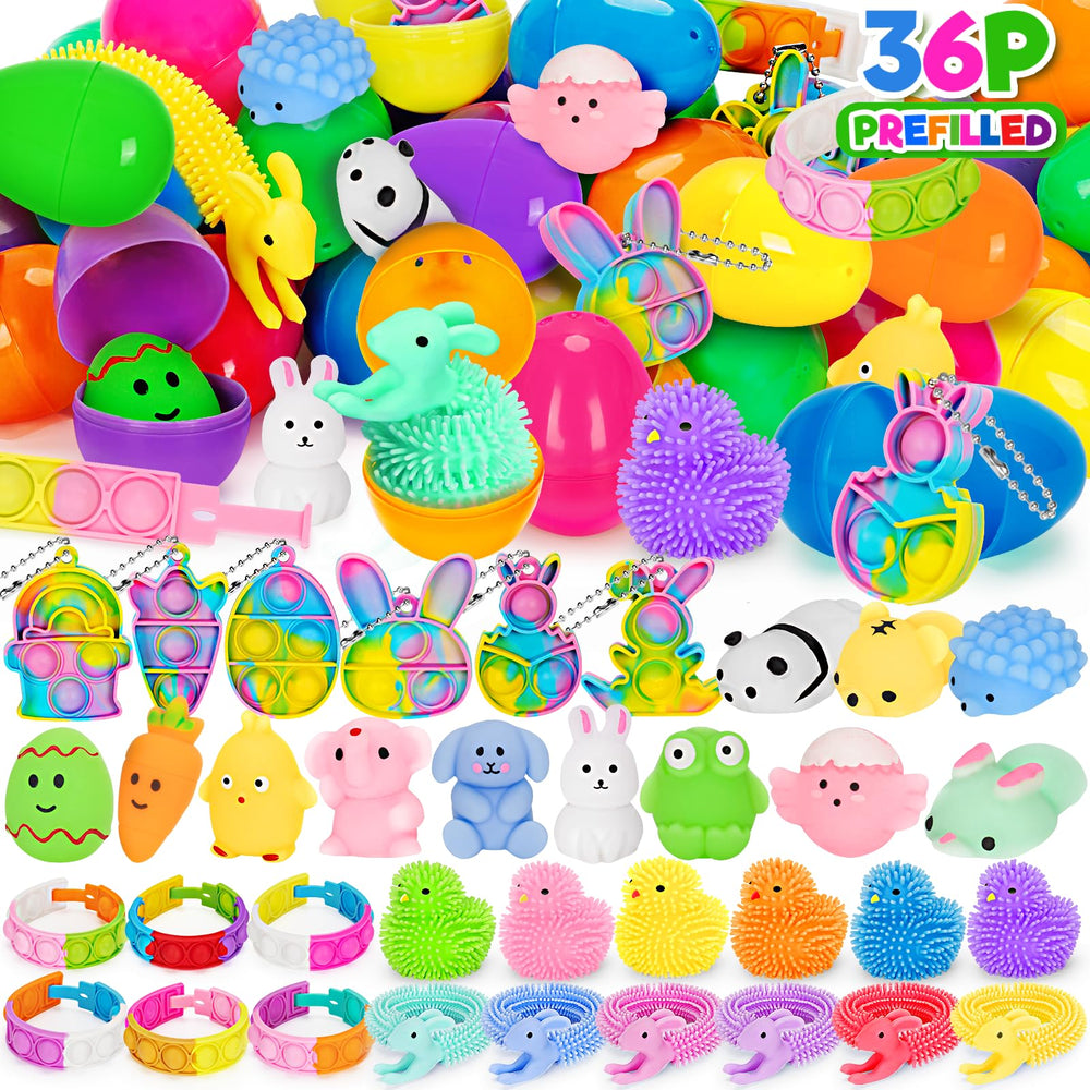 Duchong prefilled Easter eggs with assorted toys for festive egg hunts