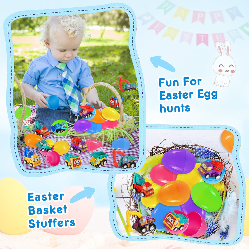 Duchong reusable eggs with vehicles for next-year celebrations.