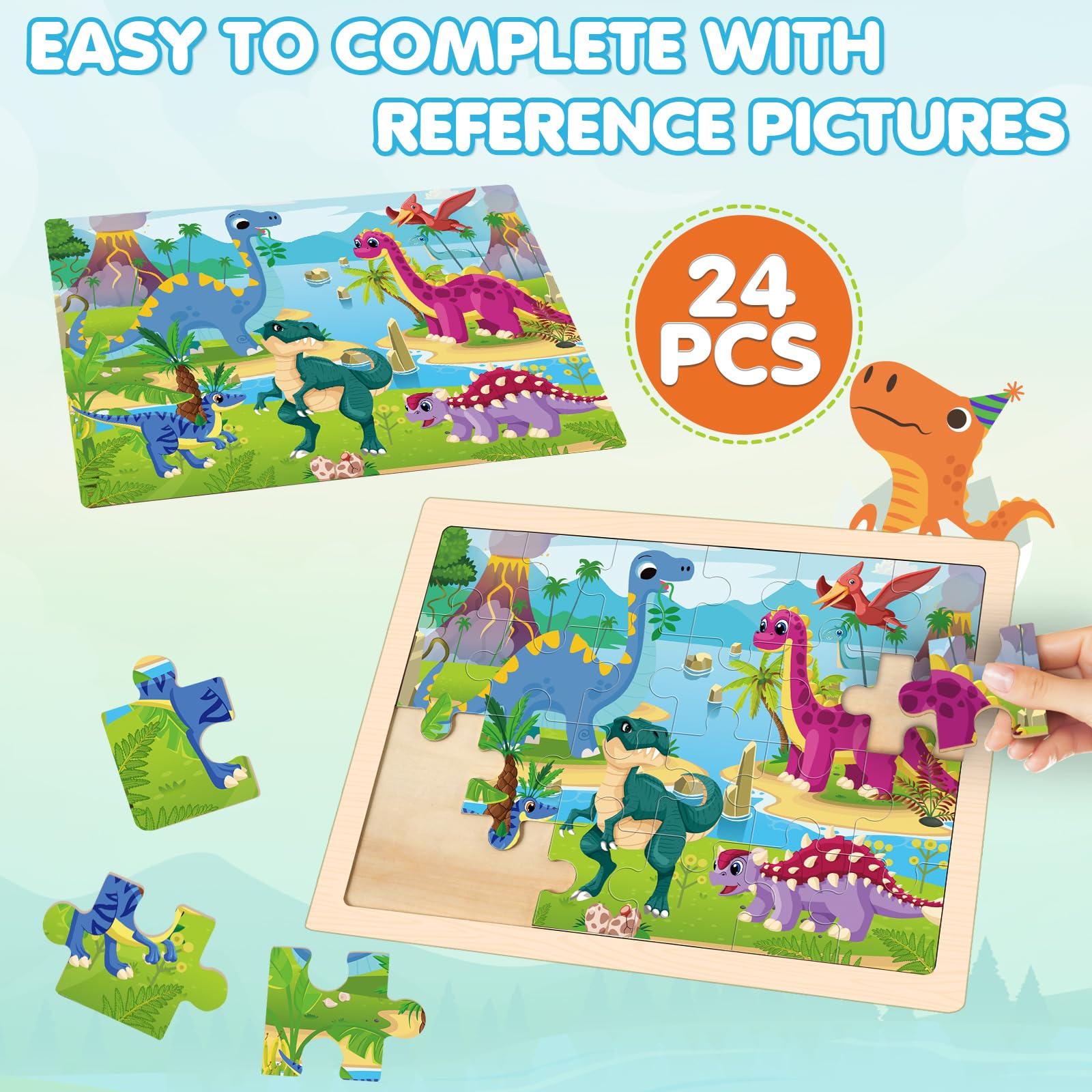Duchong zoo animals puzzle images encouraging memory through play
