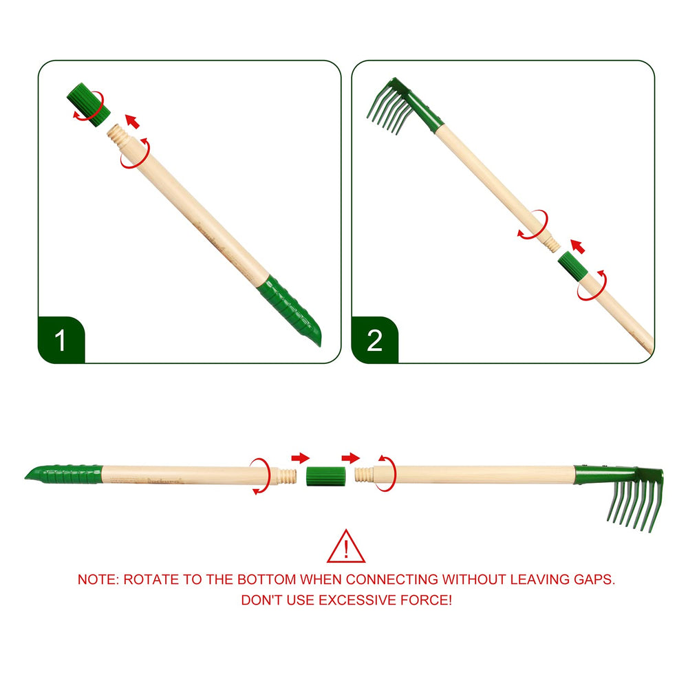 Duckura 7-Piece Kids Garden Tools Set shown ready for outdoor play.