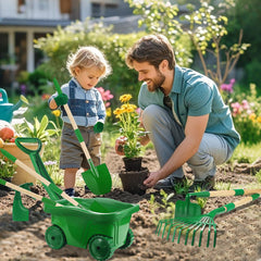 Duckura Kids Shovel with a durable head enables real digging during pretend play.