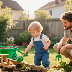 Duckura Kids Hand Rake used to loosen soil for tiny gardeners.
