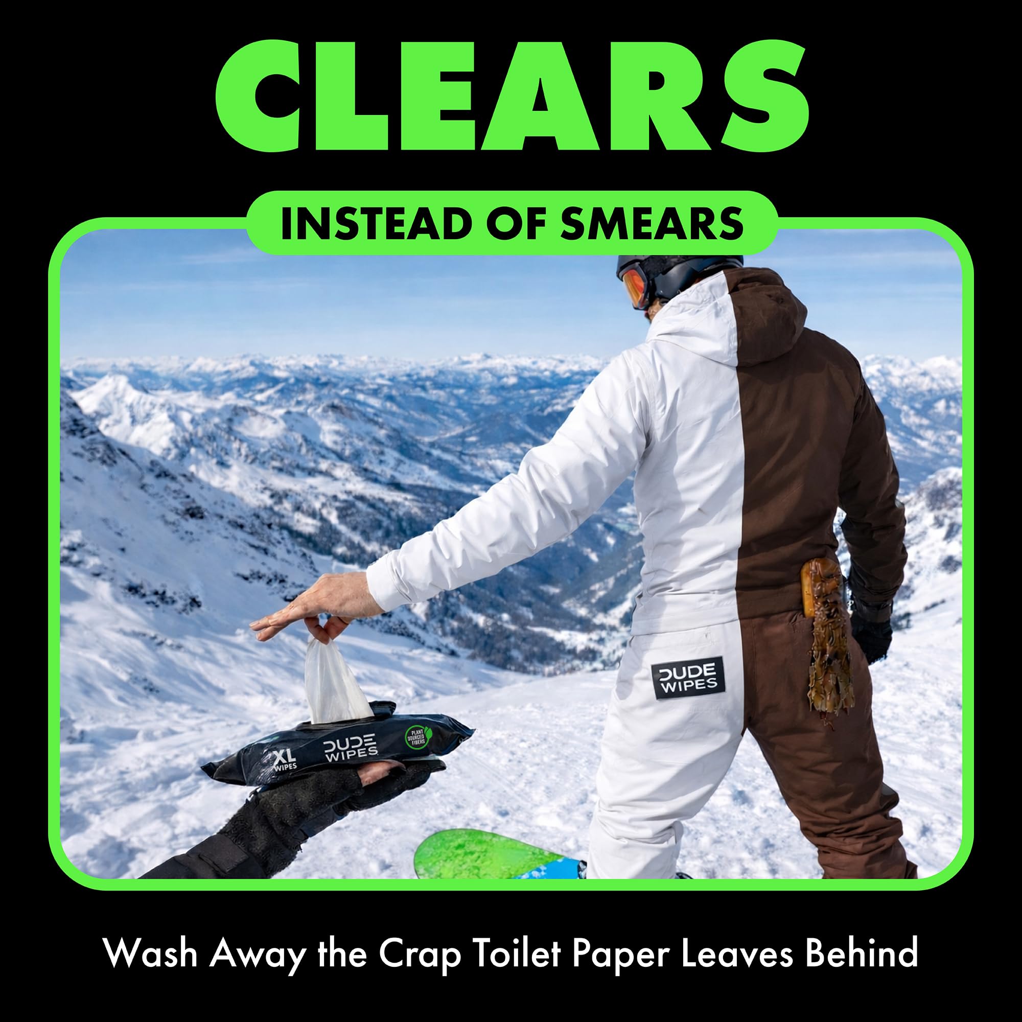 Wipes shown beside toilet for quick, refreshing clean after meals.