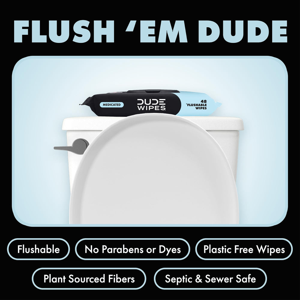 DUDE Wipes dispenser on desk showing ready-to-use convenience