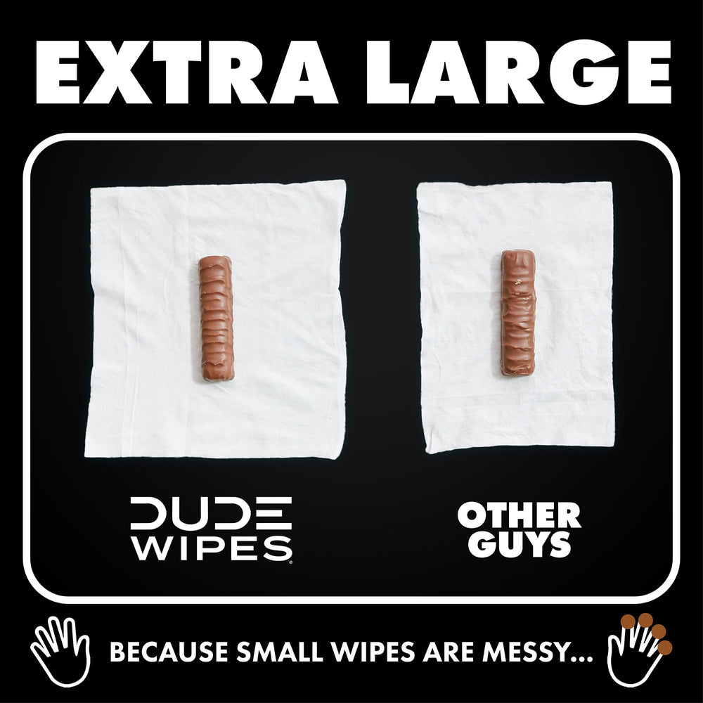 DUDE Wipes Aloe Vera and Vitamin E illustration on packaging