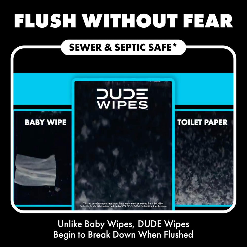 DUDE Wipes sea salt mineral scented wipes pack for fresh fragrance