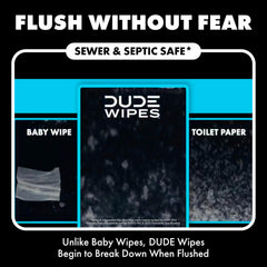 DUDE Wipes sea salt mineral scented wipes pack for fresh fragrance