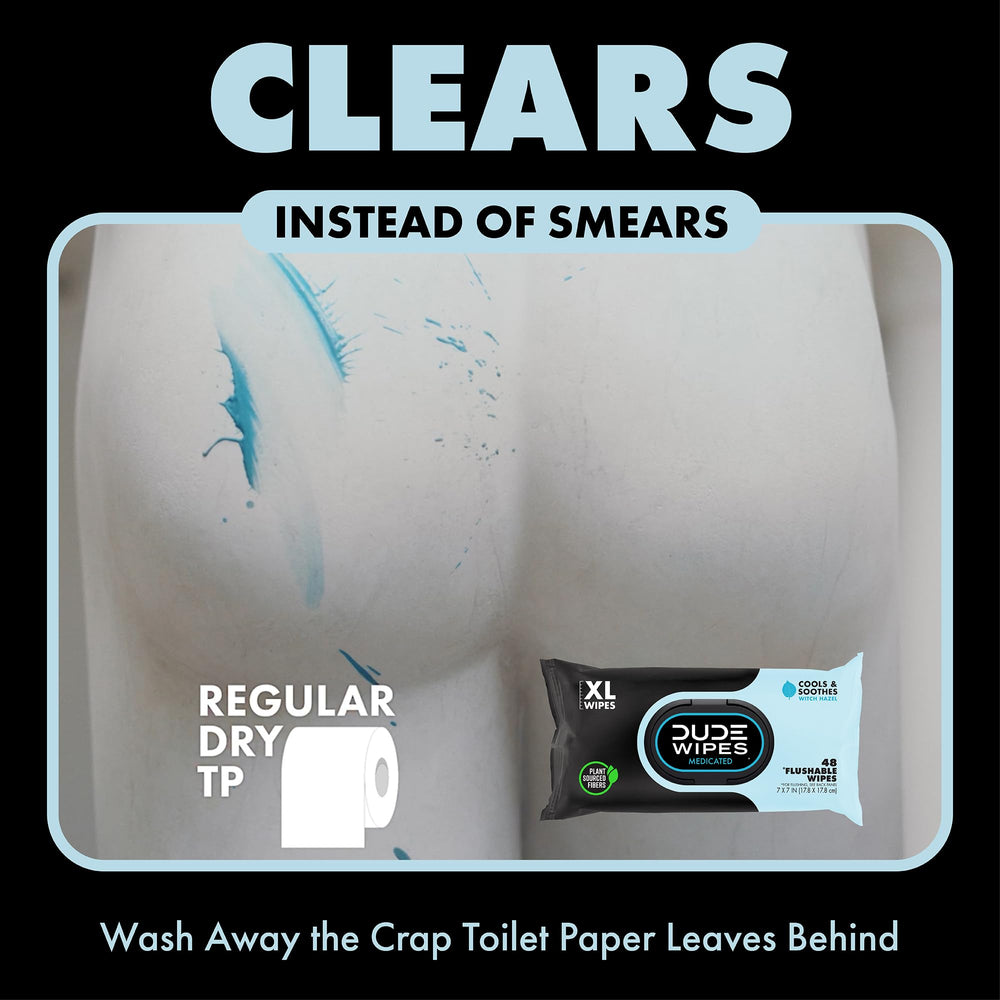 Dude Wipes on-throne dispenser keeps wipes within reach.