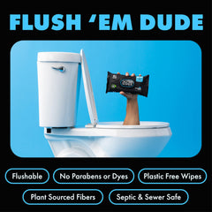DUDE Wipes with vitamin E and aloe for gentle skin care.