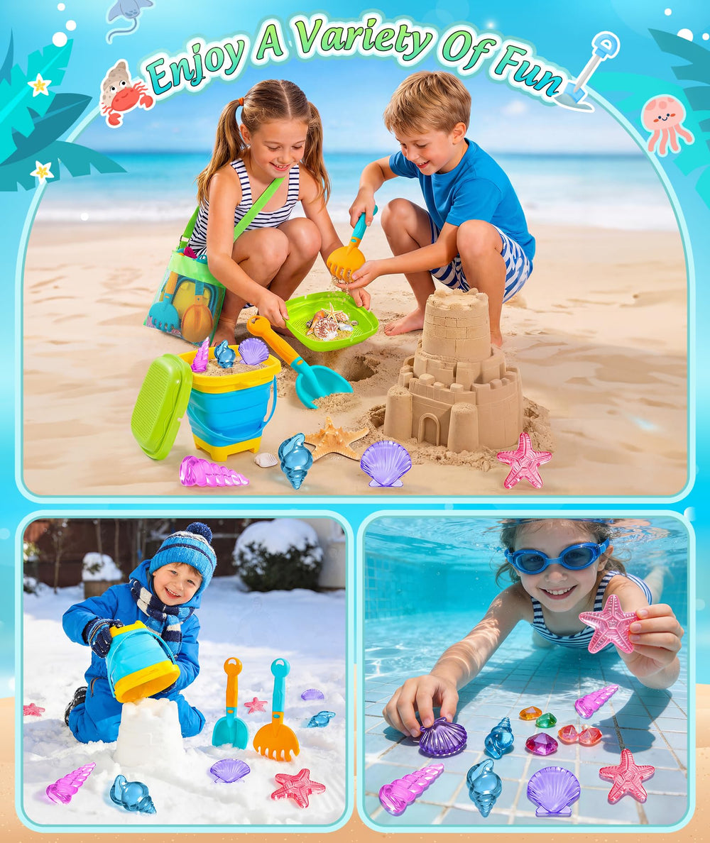 DUDUCOFU eight diving toys add variety to kid friendly shore play
