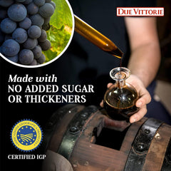 Ingredients label confirms PGI Balsamic Vinegar of Modena from Modena grapes.
