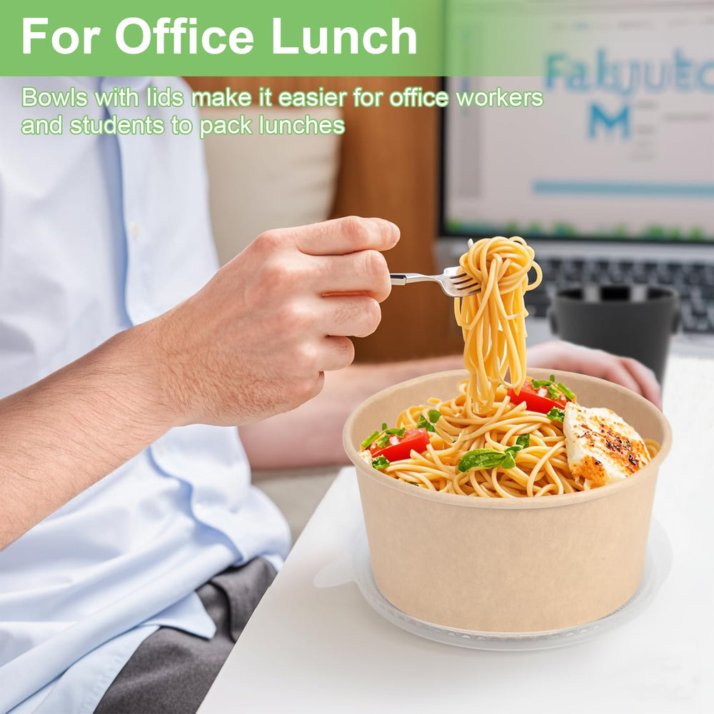 DUIBAOCHUN eco-friendly disposable bowls with lids, a sustainable choice for daily use and events