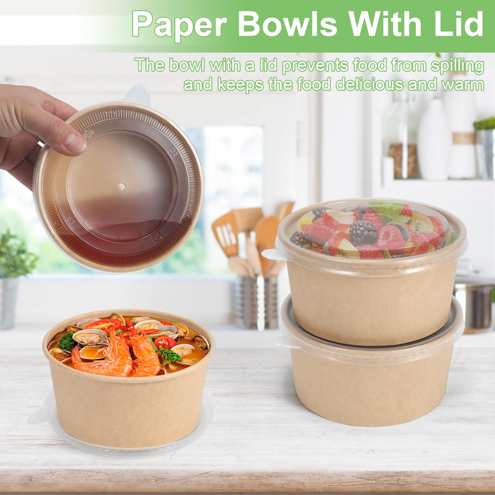 DUIBAOCHUN 50-pack meal prep bowls with lids, organized and convenient for weekly meals