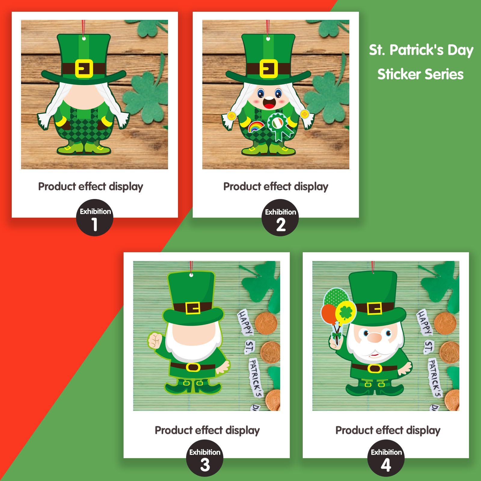 DUJAA DIY St Patrick's Day stickers kit, perfect for personalized crafts.