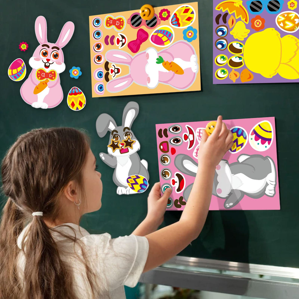 DUJAA Easter stickers carrot design fun for eggs hunts and decor