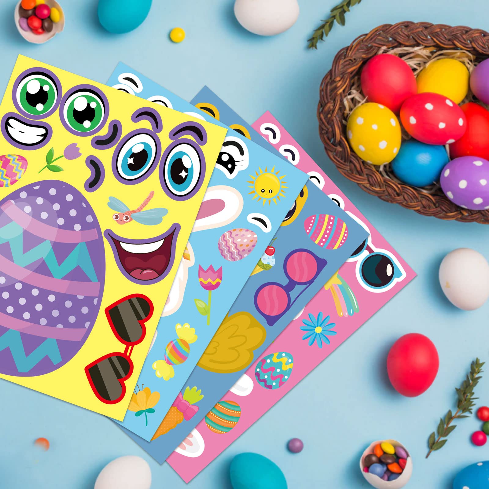 DUJAA Easter stickers chicken designs fun for storytelling and party activities.