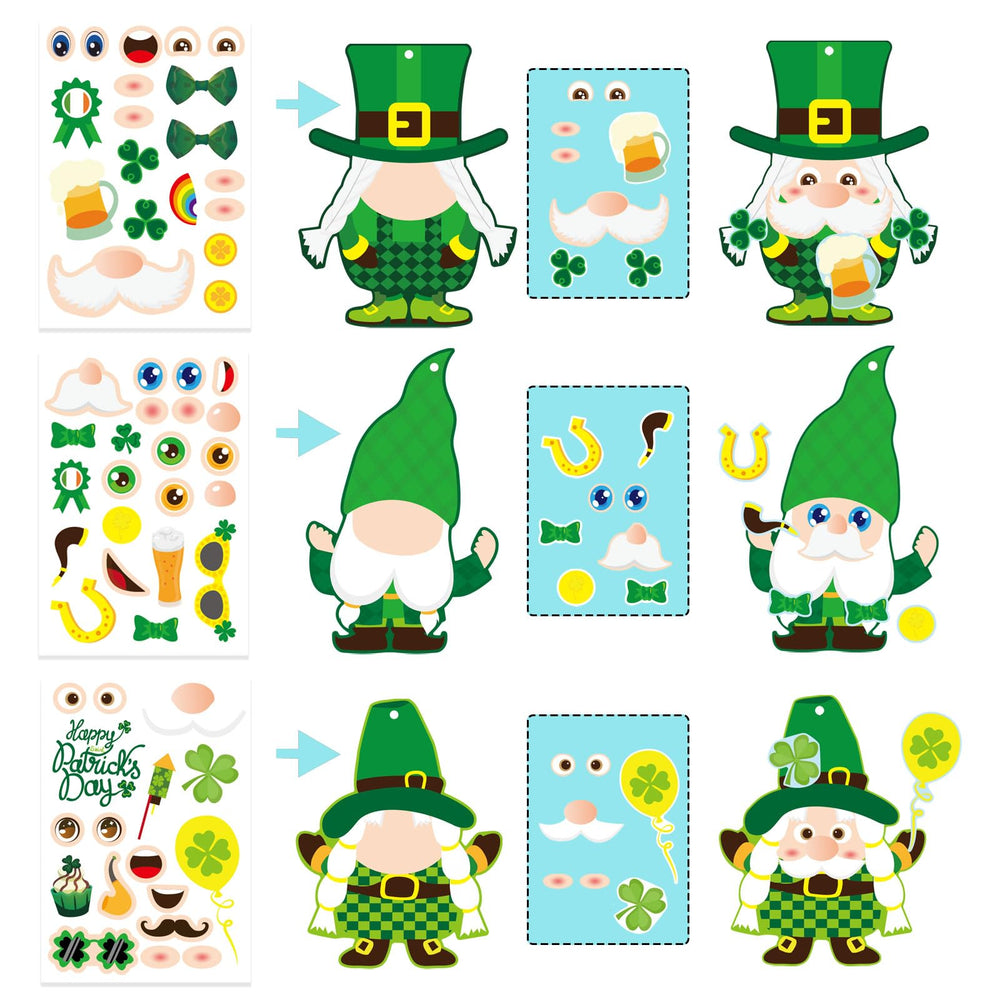 DUJAA leprechaun ornaments image, ready for kids to create DIY decorations.