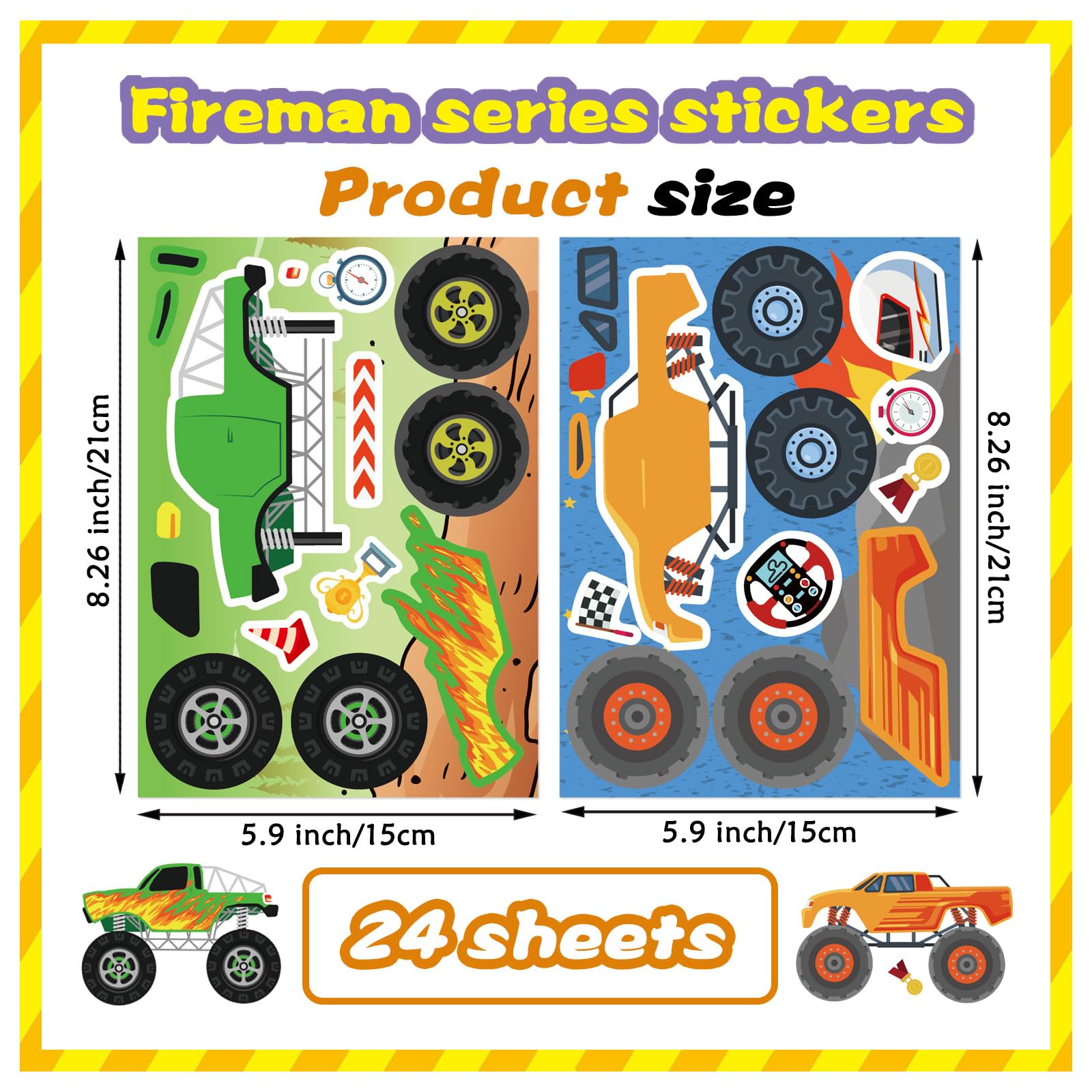 DUJAA Monster Truck designs include car roof details for DIY cards.