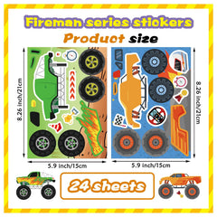 DUJAA Monster Truck designs include car roof details for DIY cards.