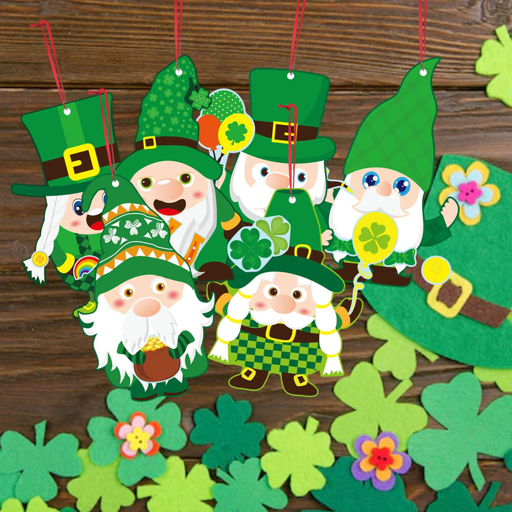 DUJAA shamrock crafts display, showing party favors ready for celebrations.