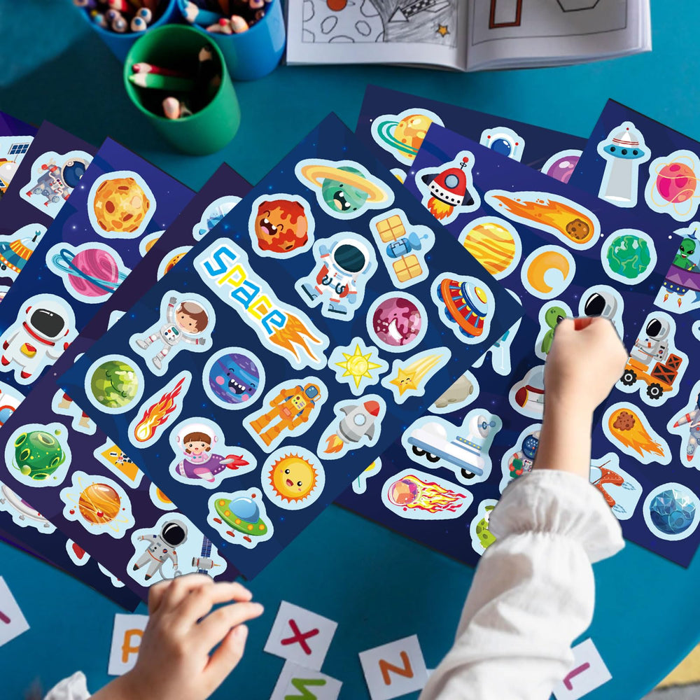 DUJAA space sticker set notebook and laptop decor to boost creativity.