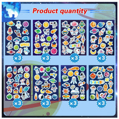 DUJAA space sticker set rockets for party decor and gift ideas.
