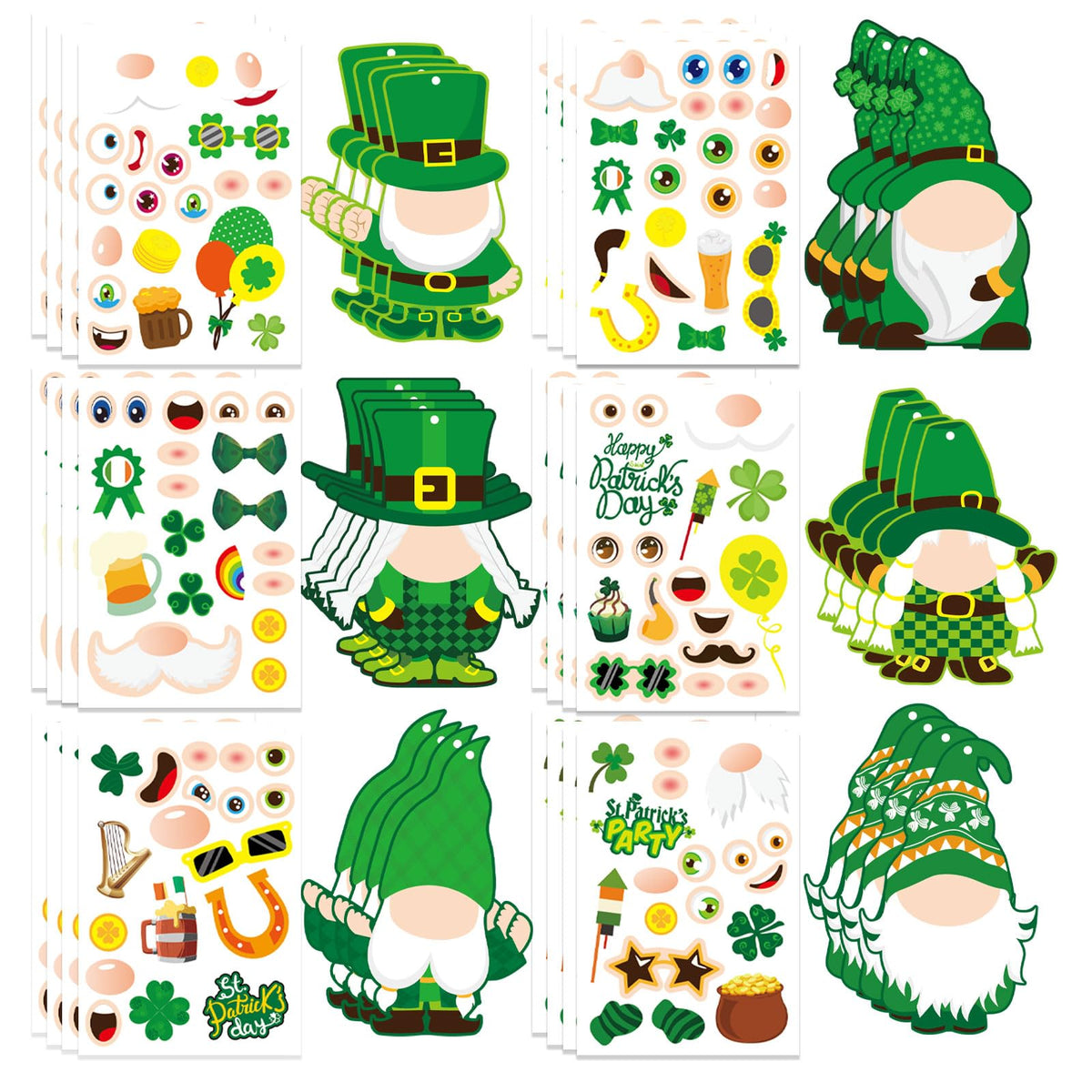 DUJAA St Patrick's Day craft kit for kids with creative play sections.