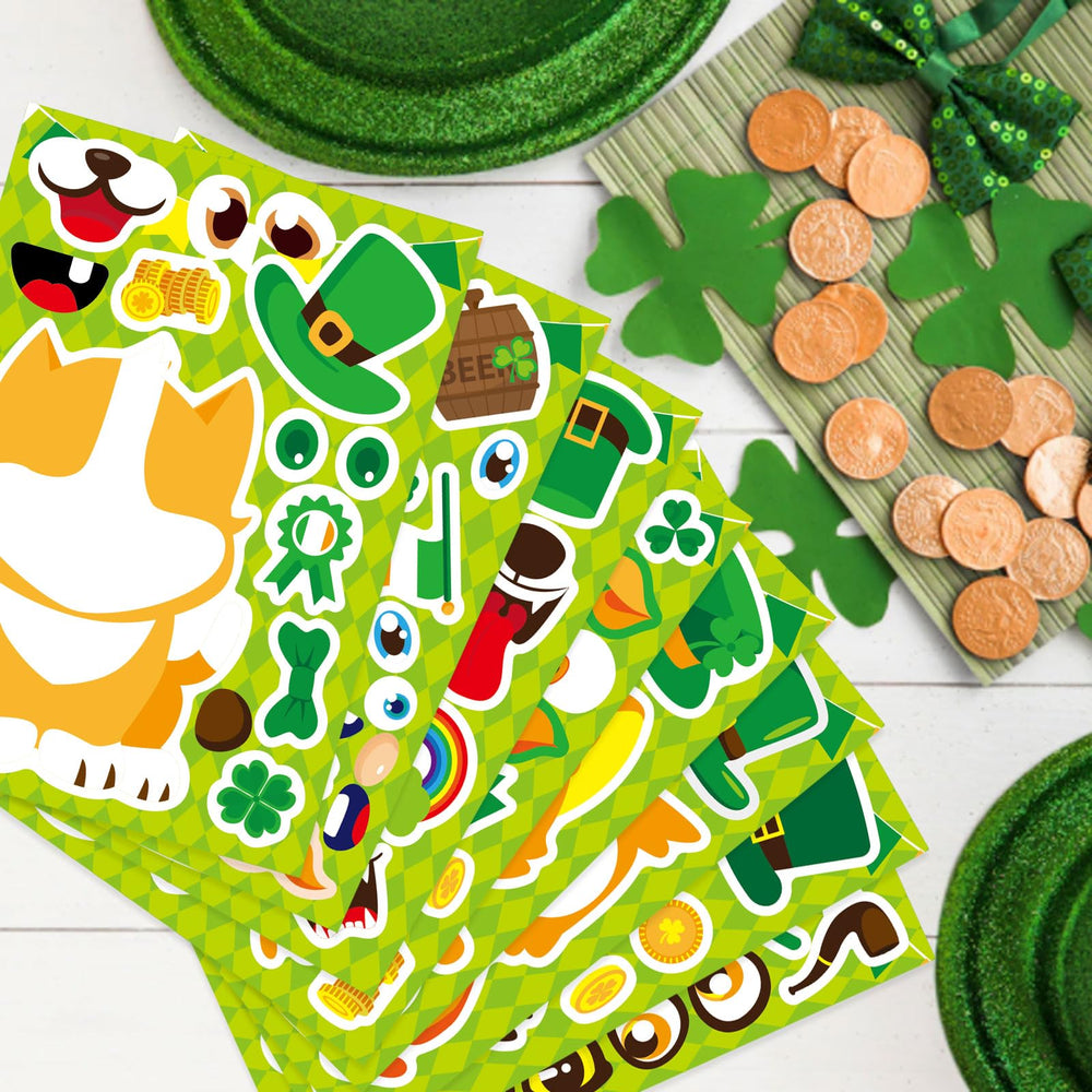 DUJAA glossy cover stickers show eight styles for versatile face art.