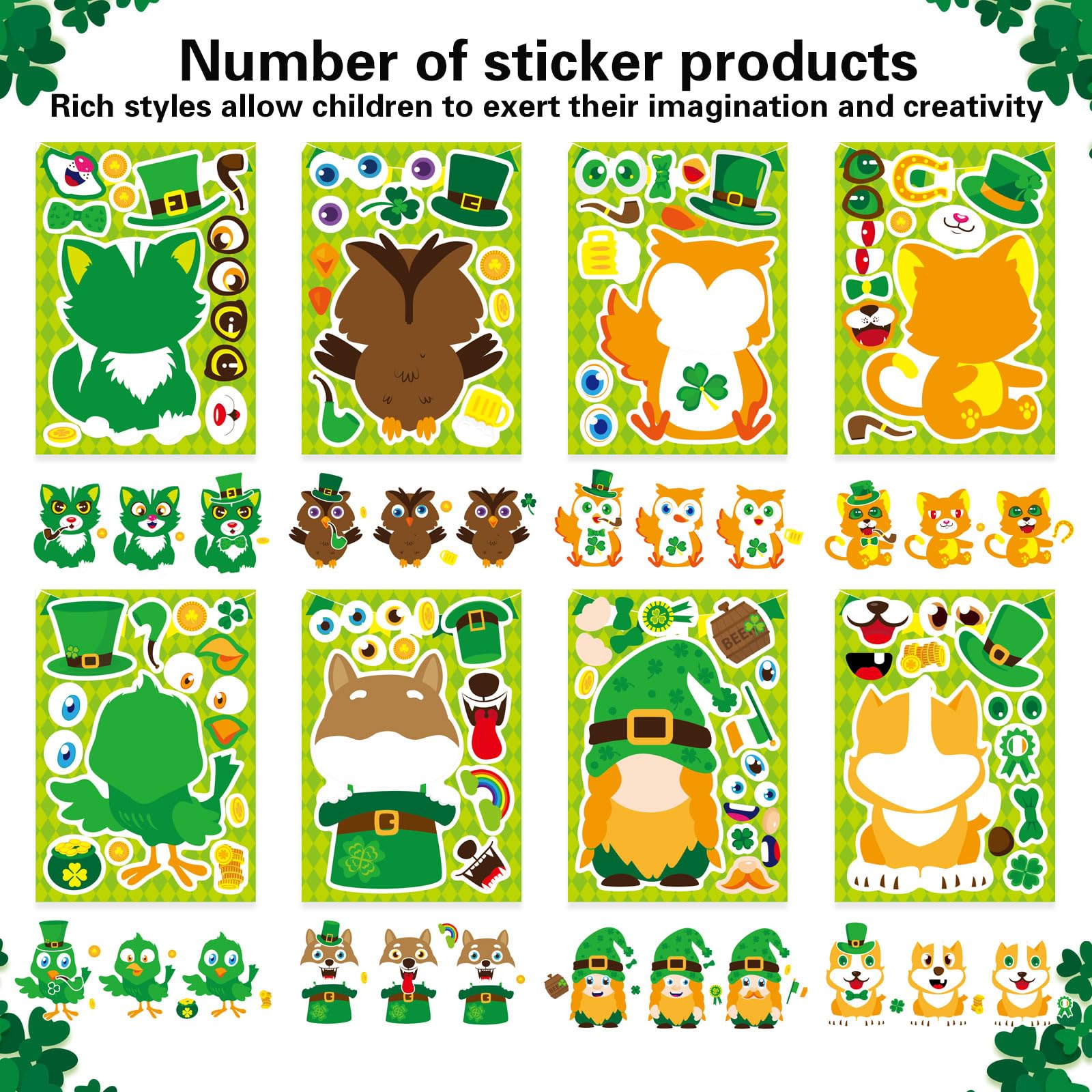 DUJAA party favors kit enables fun St Patrick's Day activities for kids.