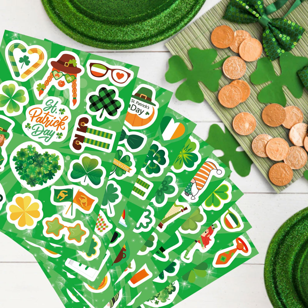 DUJAA St. Patrick's stickers leprechaun hat for kids' crafts and party décor.