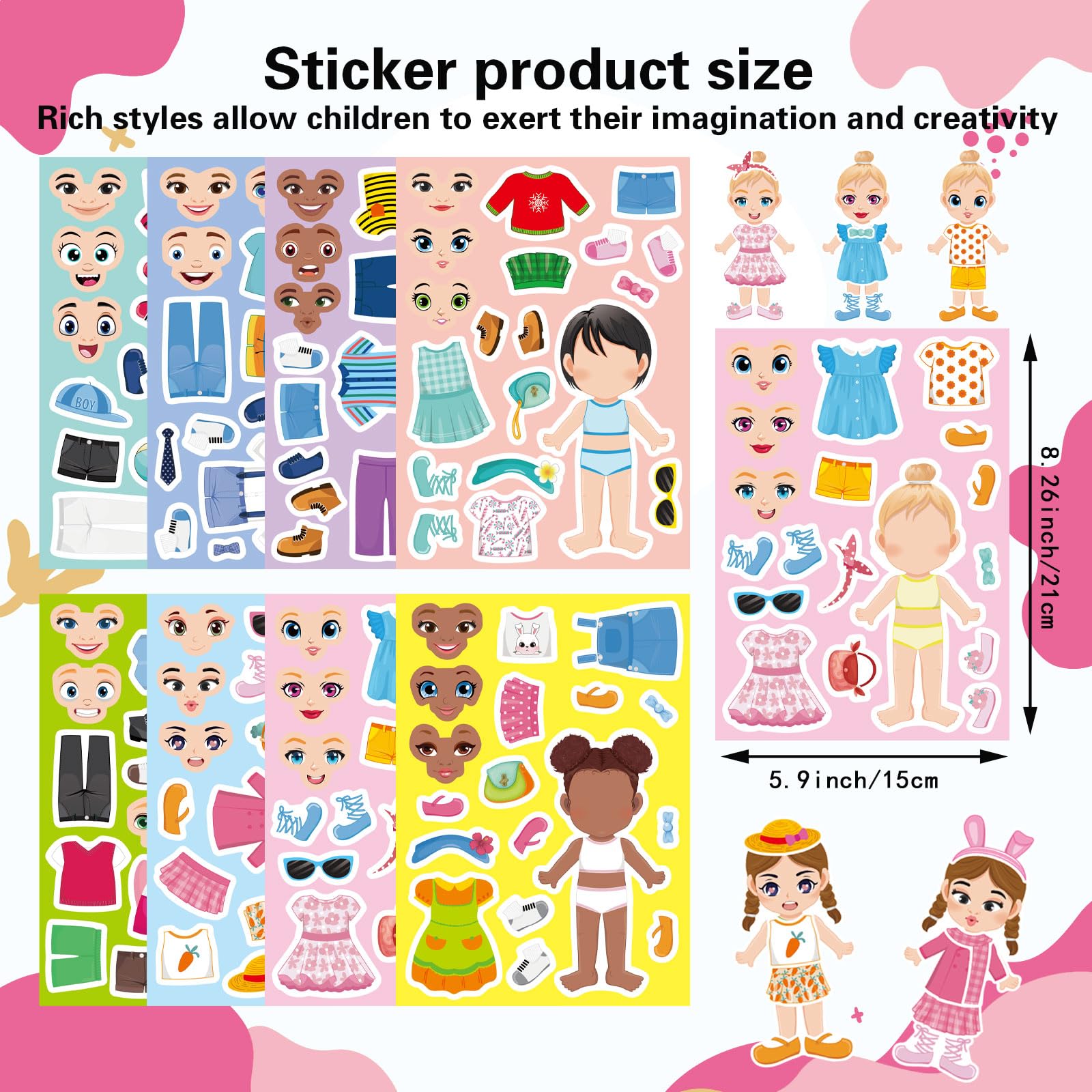DUJAA waterproof and colorfast stickers for indoor crafts