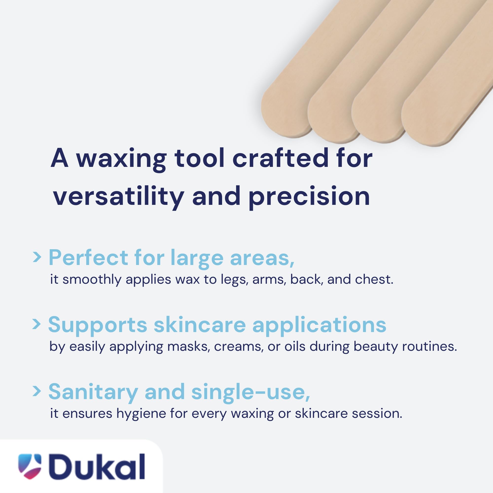 Dukal wooden wax stick used at home on legs and arms.