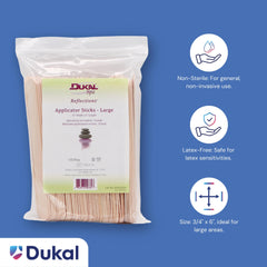 Dukal wooden wax stick applying wax evenly for quick coverage.