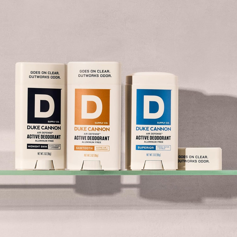 Duke Cannon all-day protection for active lifestyles.