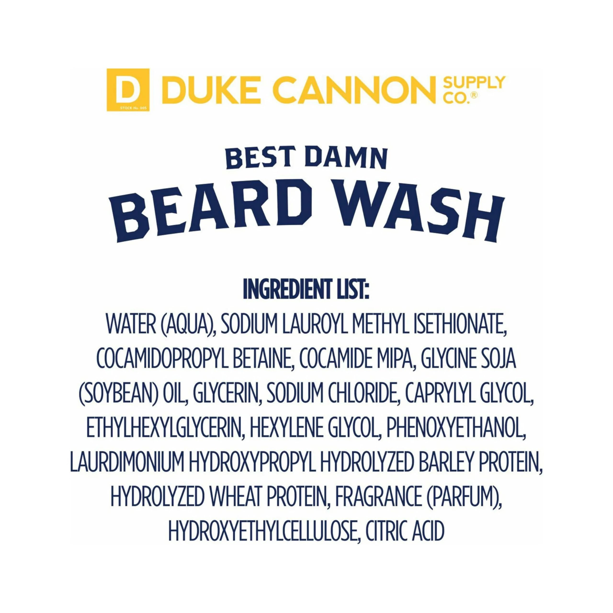 Duke Cannon Beard Wash for daily use keeping beard refreshed.