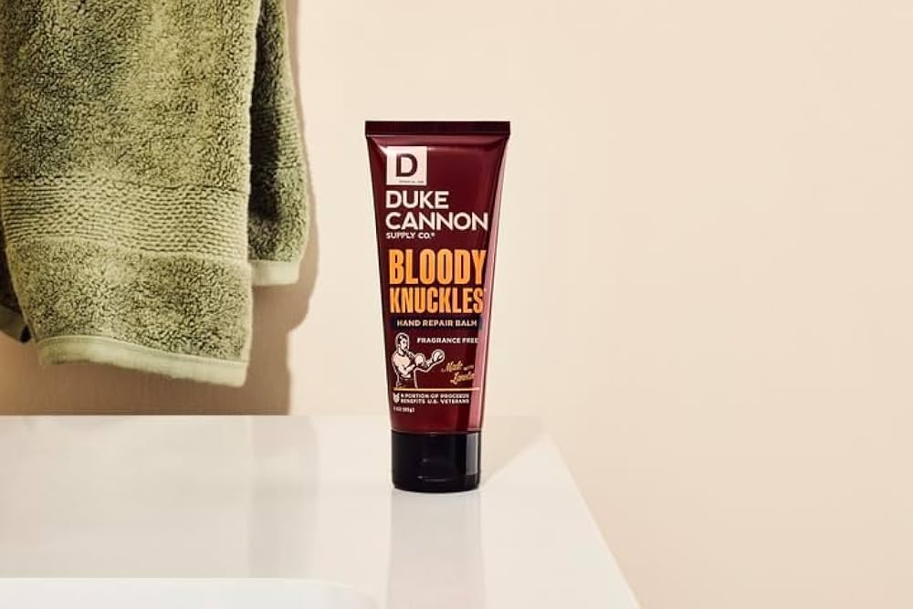 Duke Cannon Bloody Knuckles balm non-greasy feel for quick refreshment.