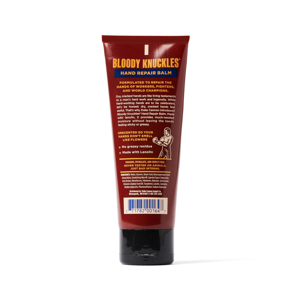 Duke Cannon Bloody Knuckles balm unscented for daily hand care.