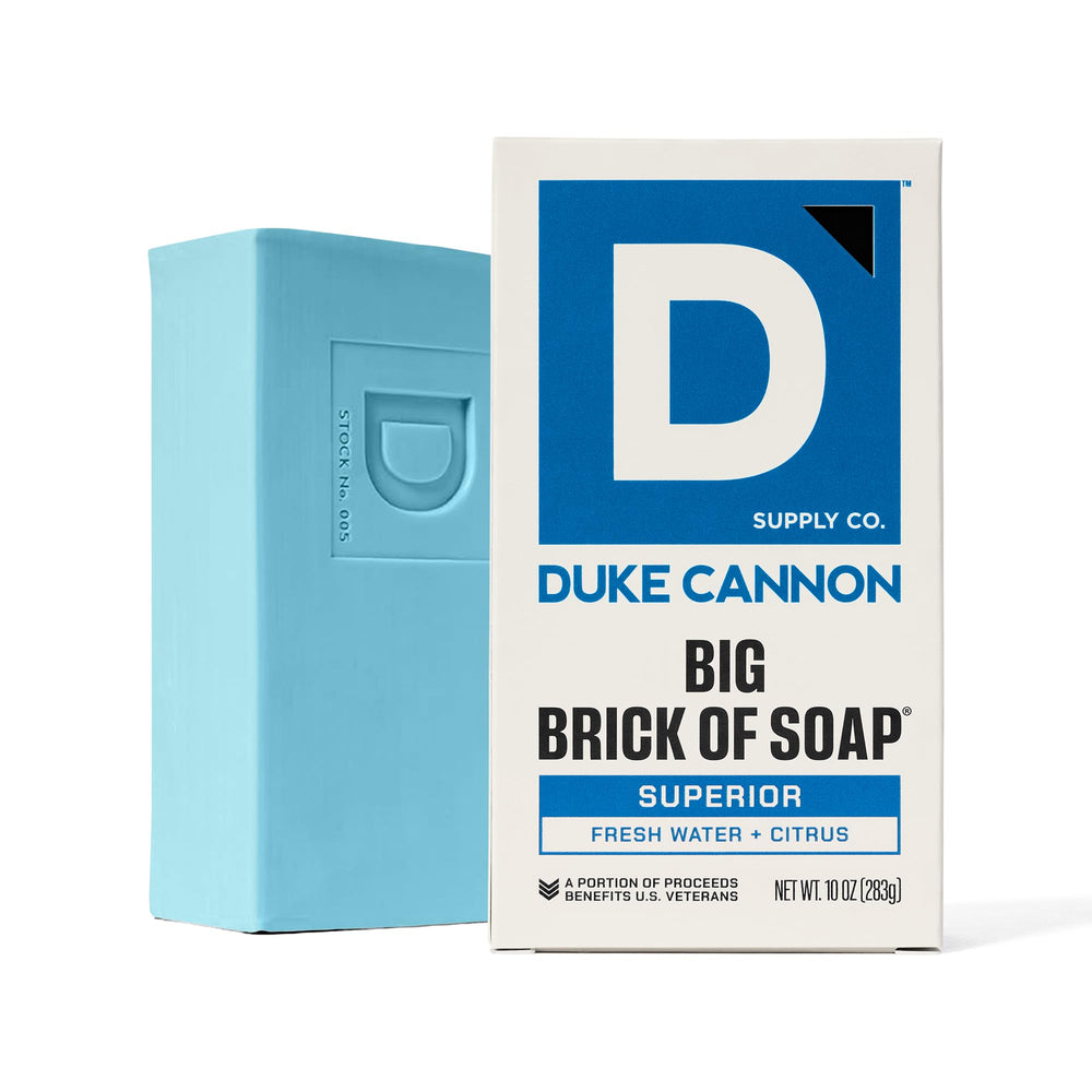 Duke Cannon daily-use soap keeps skin feeling refreshed and clean.