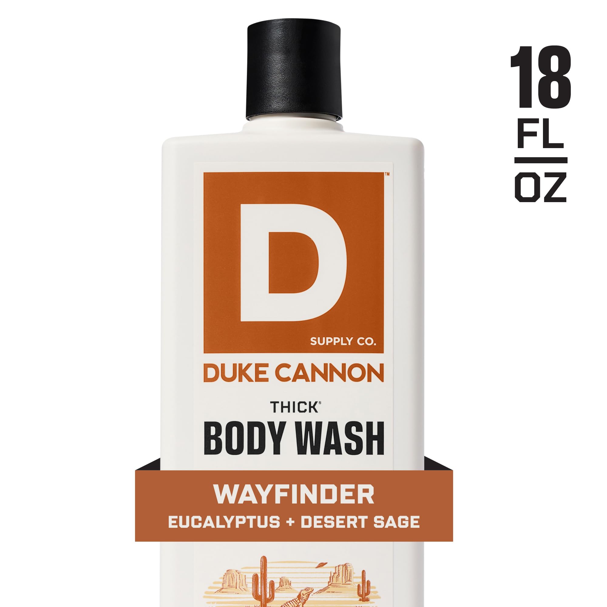 Duke Cannon desert sage eucalyptus scent evokes outdoor clarity.