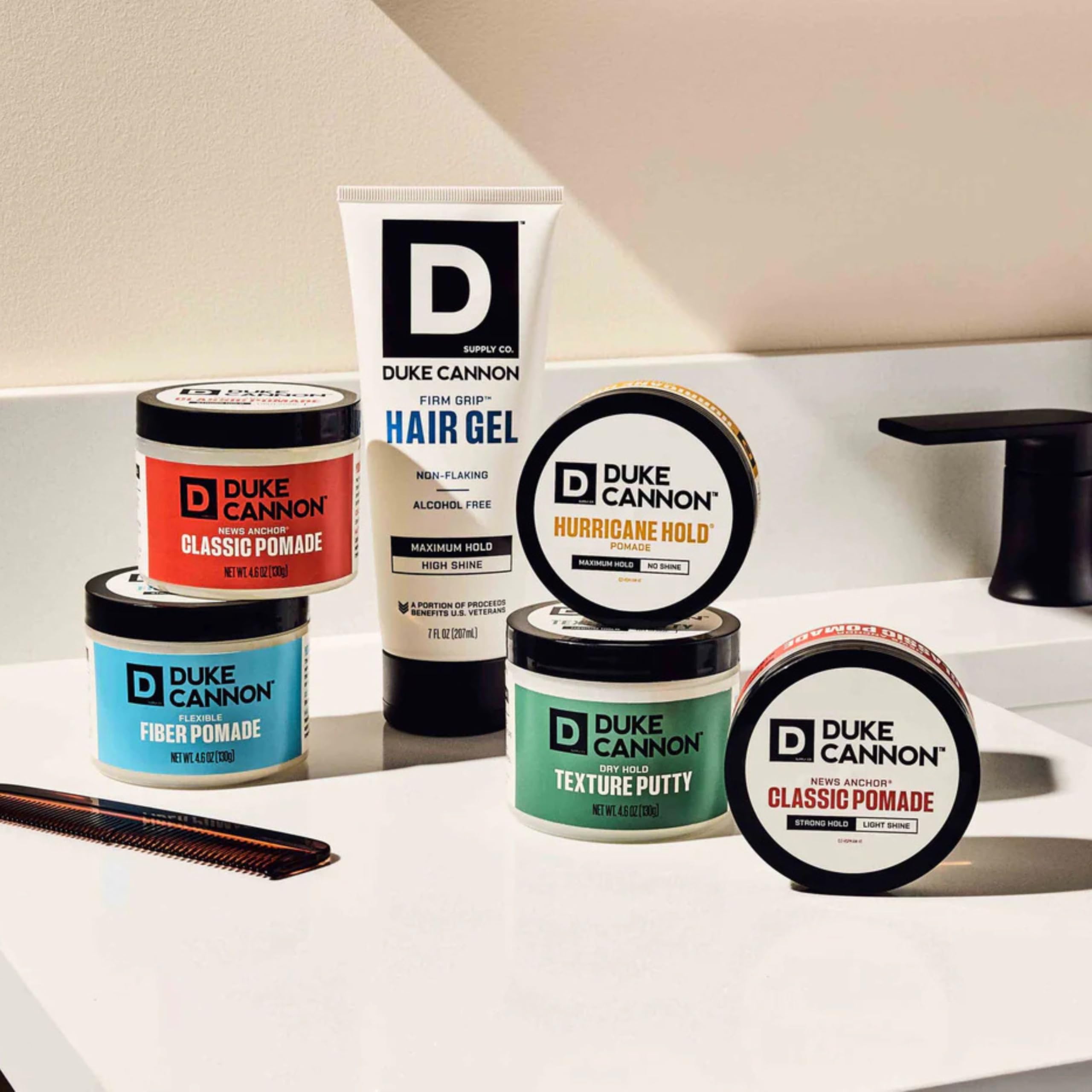 Rugged packaging reflects Duke Cannon's American grooming heritage