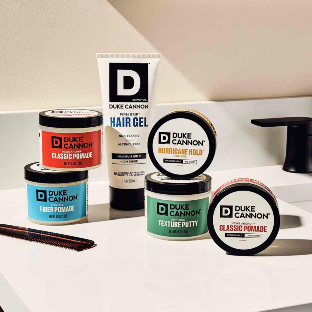 Rugged packaging reflects Duke Cannon's American grooming heritage