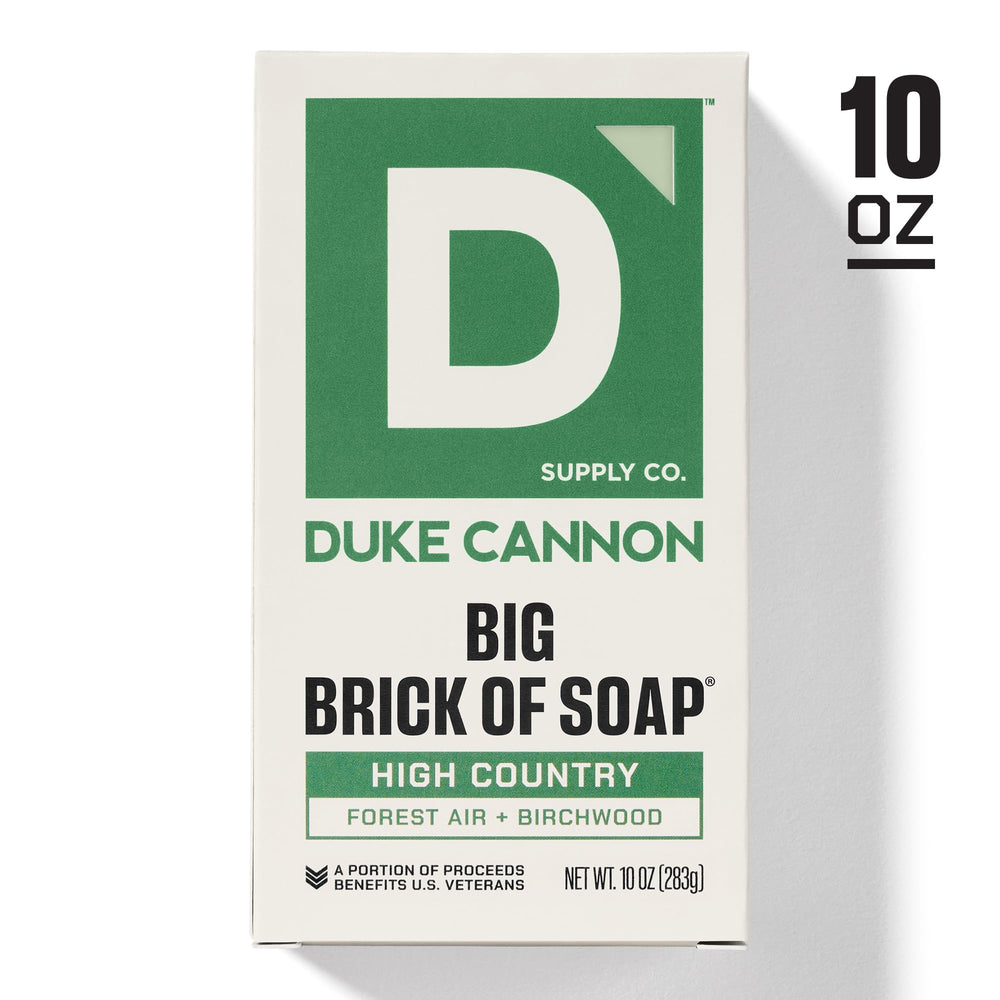 Duke Cannon Forest Air Birchwood packaging arrangement suggesting outdoor freshness.