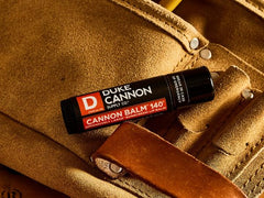 Duke Cannon Lip Balm 4x larger than competing products.