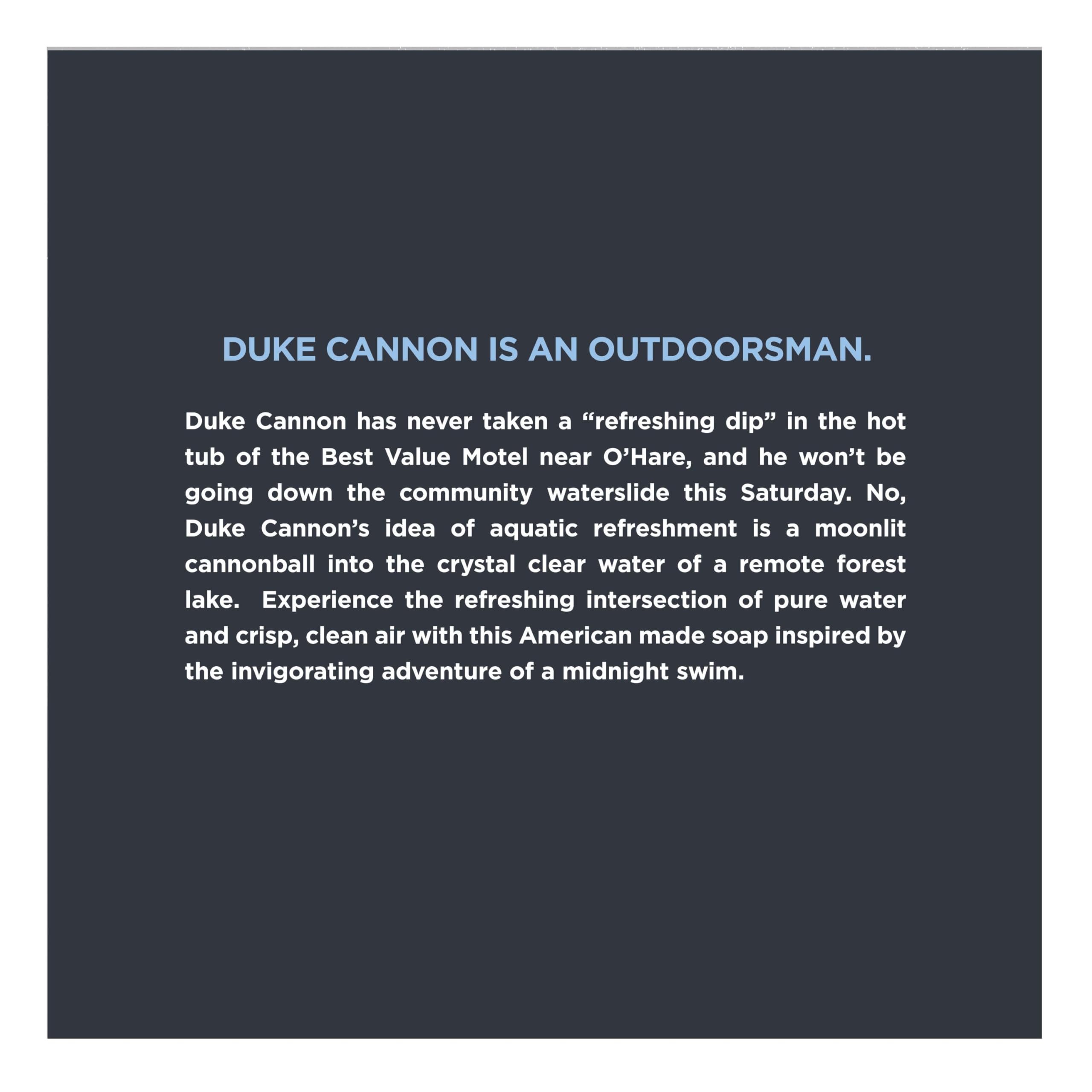 Duke Cannon men's skin care bar suitable for daily grooming routines.