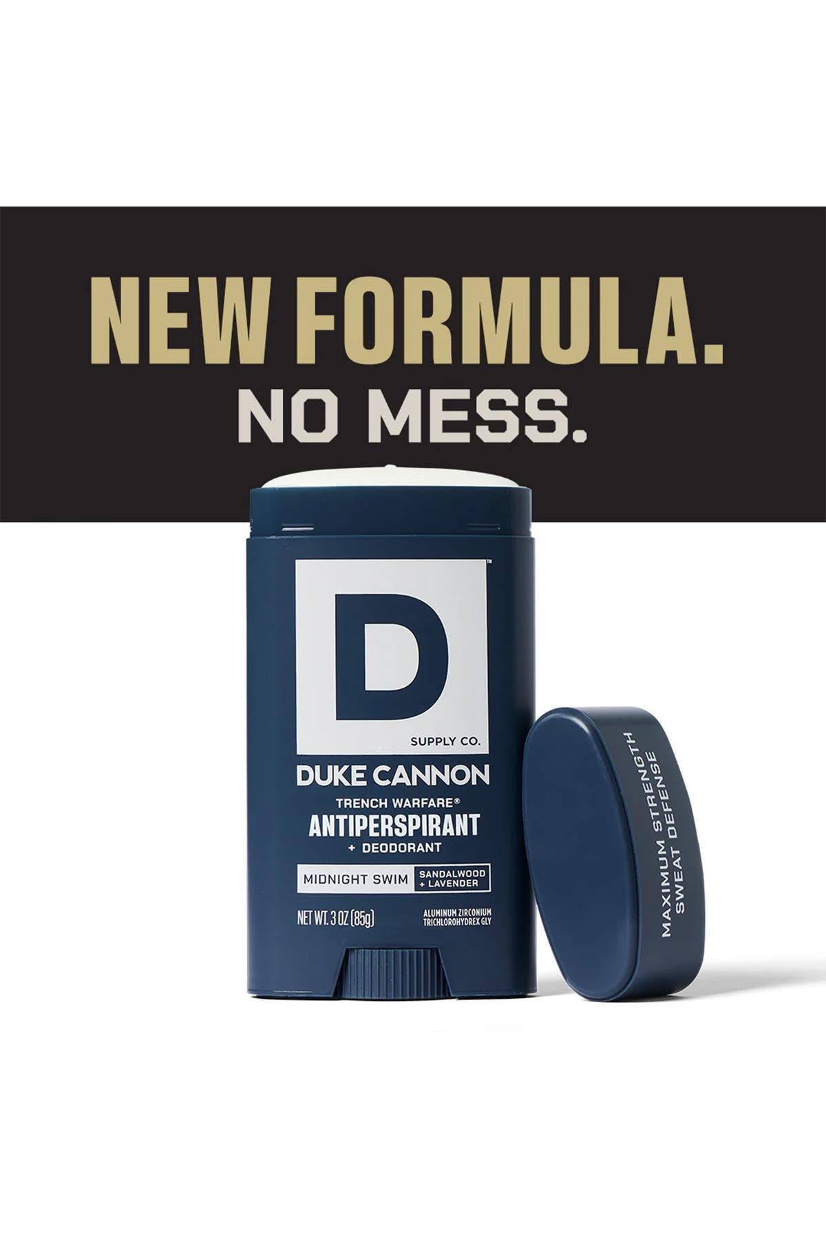 Duke Cannon Midnight Swim application demonstrates smooth, non-greasy feel