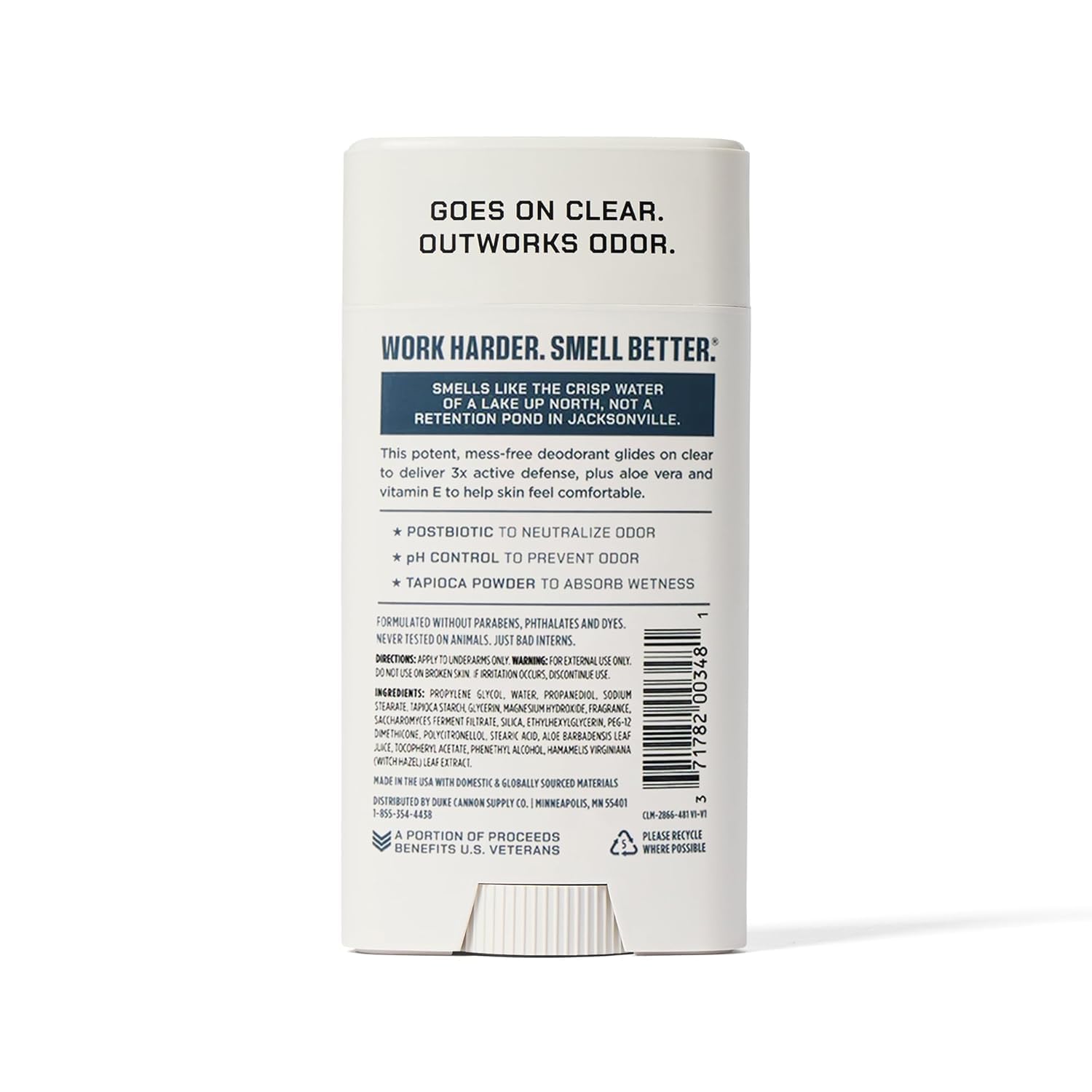 Label highlights sandalwood and lavender scent profile for a refined aroma.