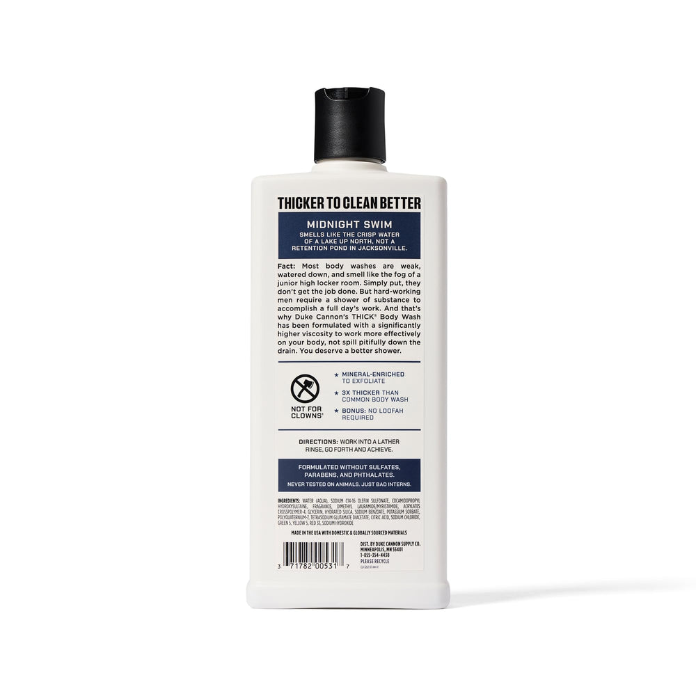 Duke Cannon Midnight Swim provides long-lasting masculine scent.