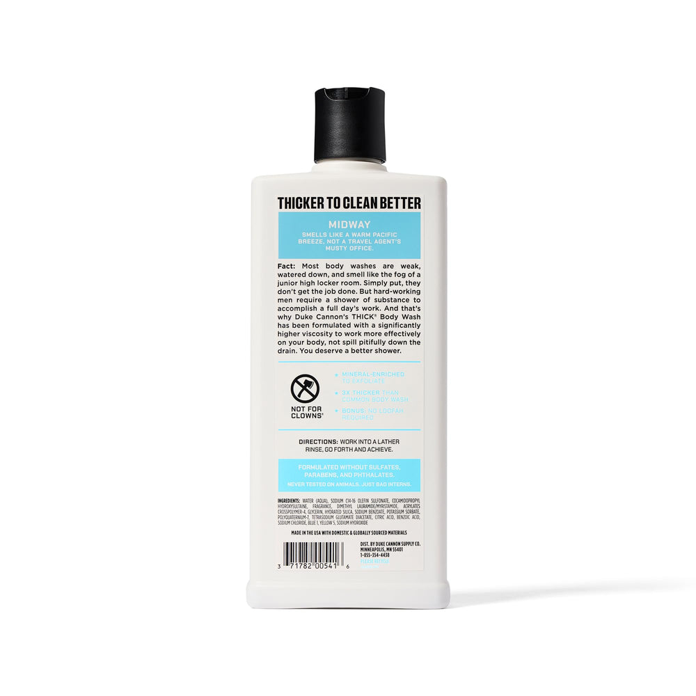 Duke Cannon Midway loofah-use demonstrates easy, thorough cleansing.